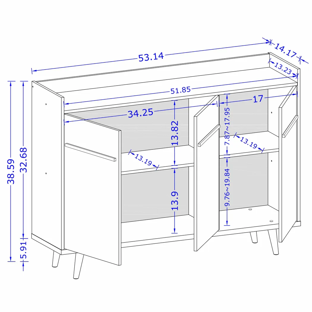 Peachtube White Sideboard - Thumbnail - Image 5