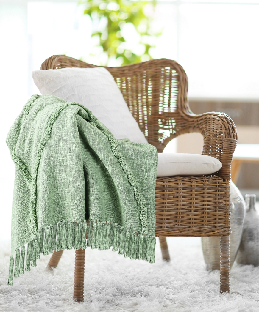 Peachwell Green Throw Blanket - Thumbnail - Image 7