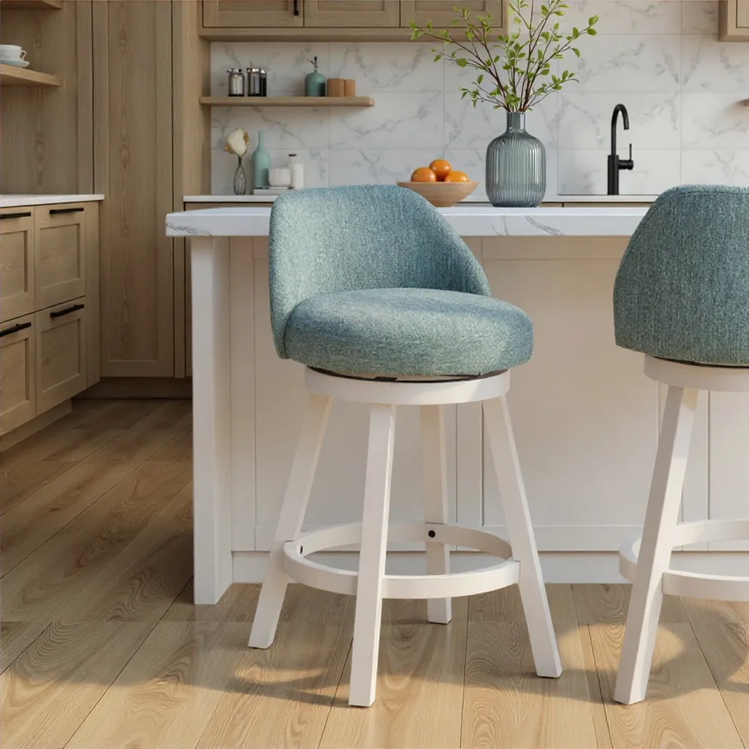 Peachworld Blue Swivel Counter Height Stool - Thumbnail - Image 2