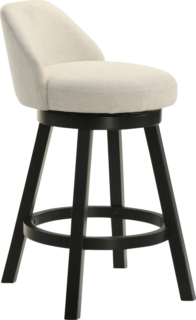 Peachworld White Swivel Counter Height Stool - Thumbnail - Image 6