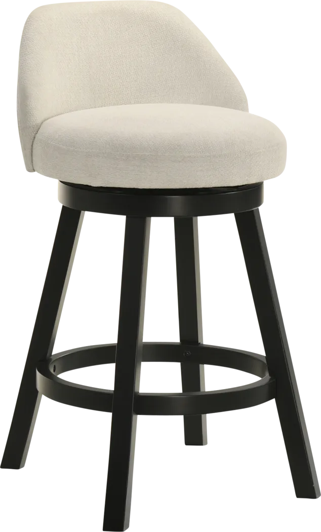Peachworld White Swivel Counter Height Stool - Thumbnail - Image 1