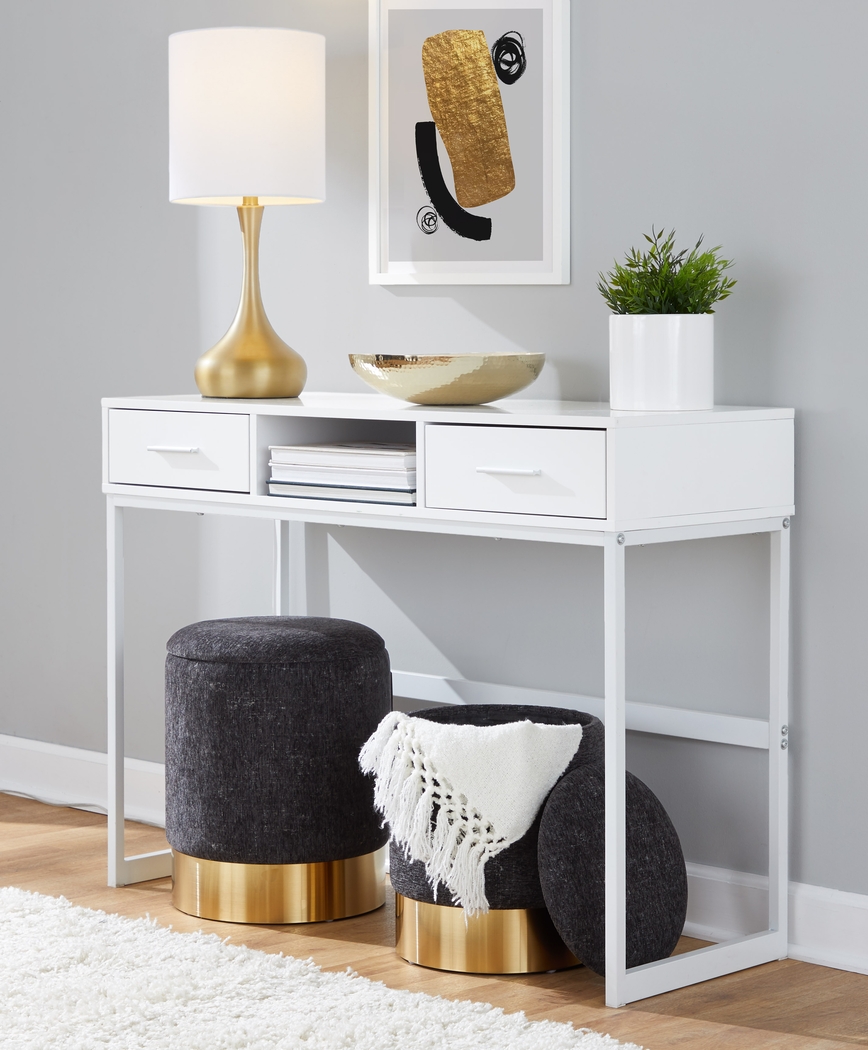 Pearlie Black Ottoman, Set of 2 - Thumbnail - Image 4