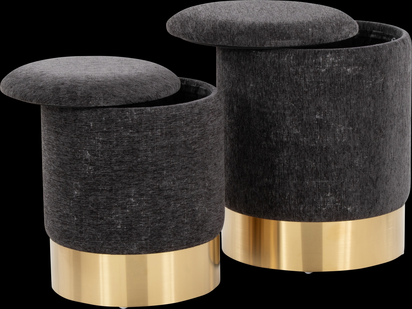 Pearlie Black Ottoman, Set of 2 - Thumbnail - Image 7