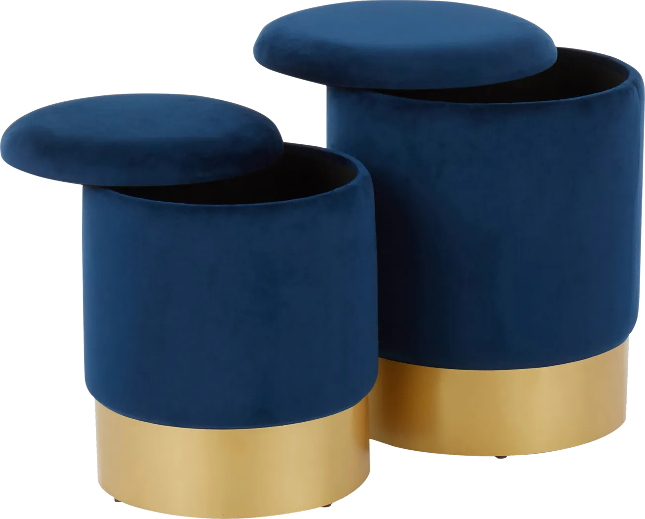 Pearlie Blue Ottoman, Set of 2 - Thumbnail - Image 4