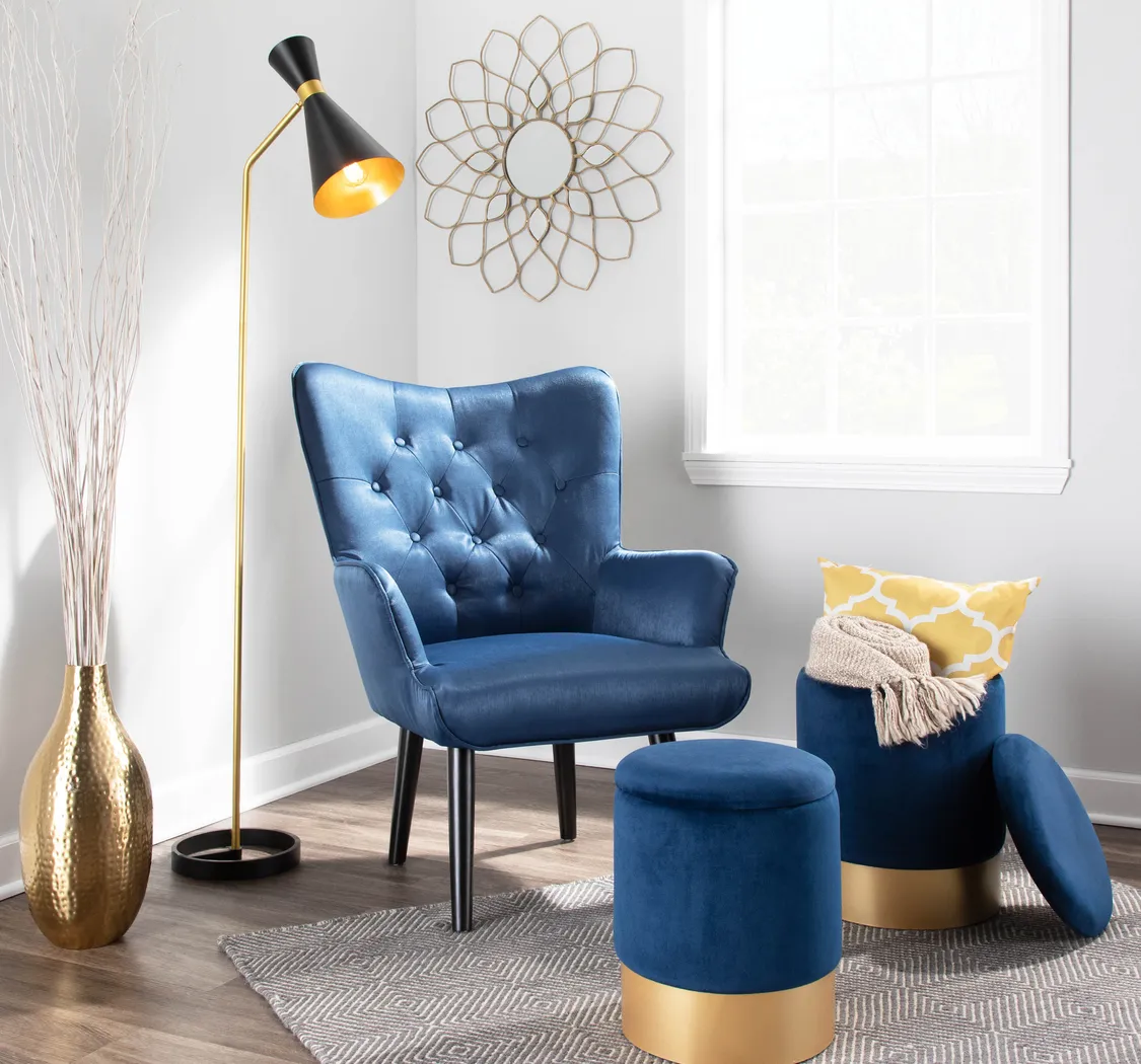 Pearlie Blue Ottoman, Set of 2 - Thumbnail - Image 8