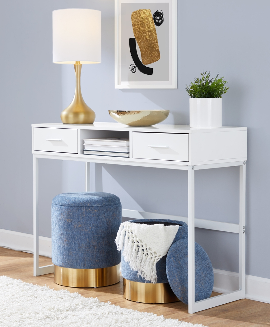 Pearlie Blue Ottoman, Set of 2 - Thumbnail - Image 4