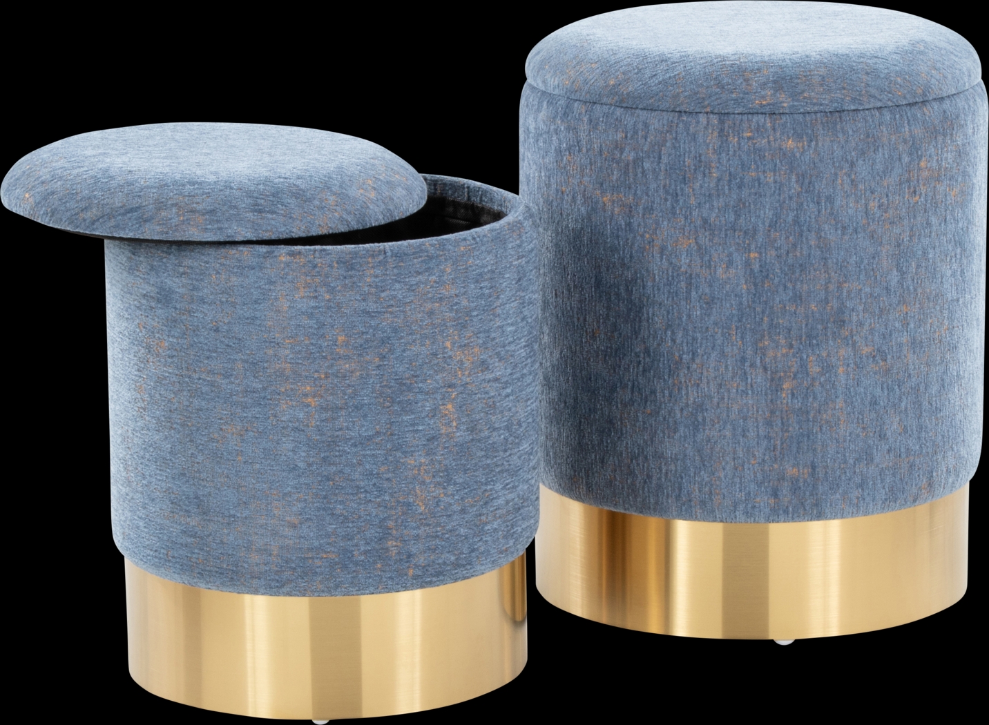 Pearlie Blue Ottoman, Set of 2 - Thumbnail - Image 5