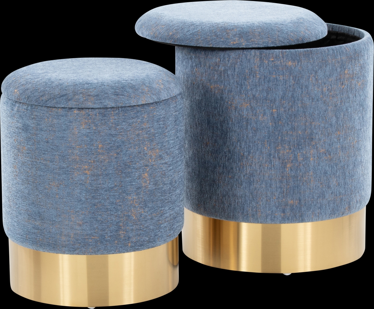 Pearlie Blue Ottoman, Set of 2 - Thumbnail - Image 6