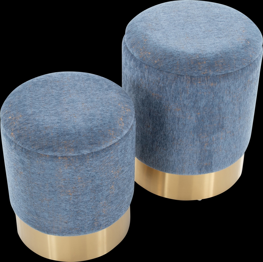 Pearlie Blue Ottoman, Set of 2 - Thumbnail - Image 9