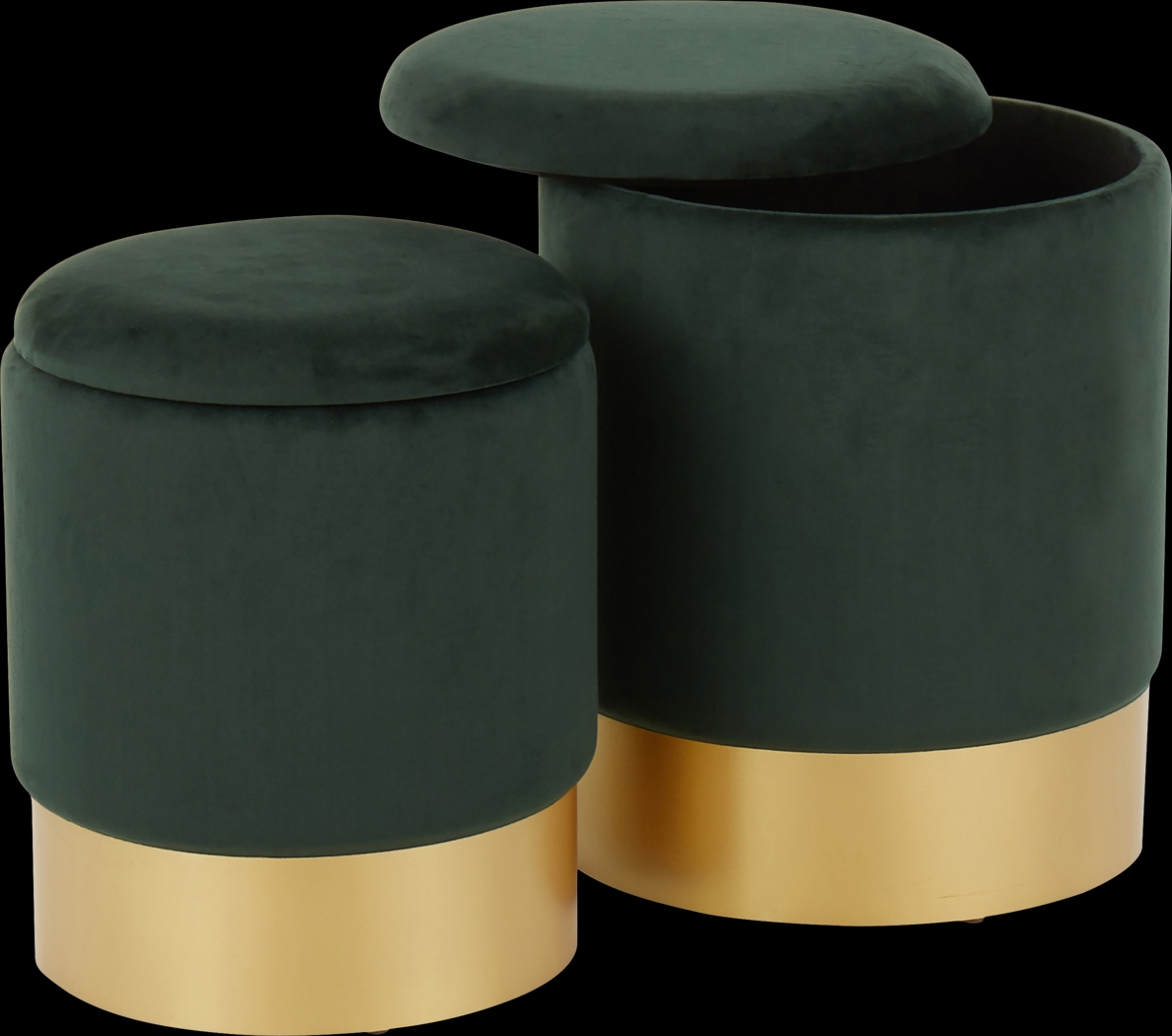 Pearlie Green Ottoman, Set of 2 - Thumbnail - Image 3