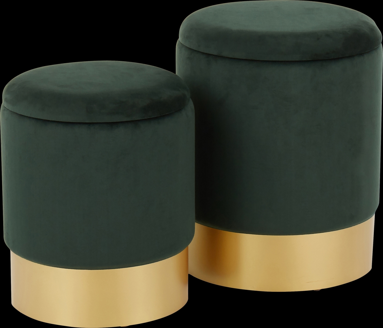 Pearlie Green Ottoman, Set of 2 - Thumbnail - Image 1