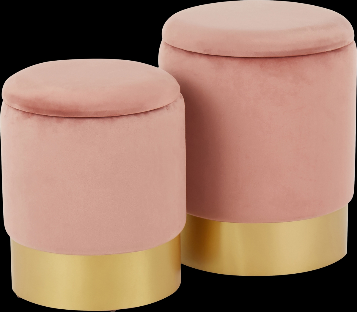 Pearlie Pink Ottoman, Set of 2 - Thumbnail - Image 1