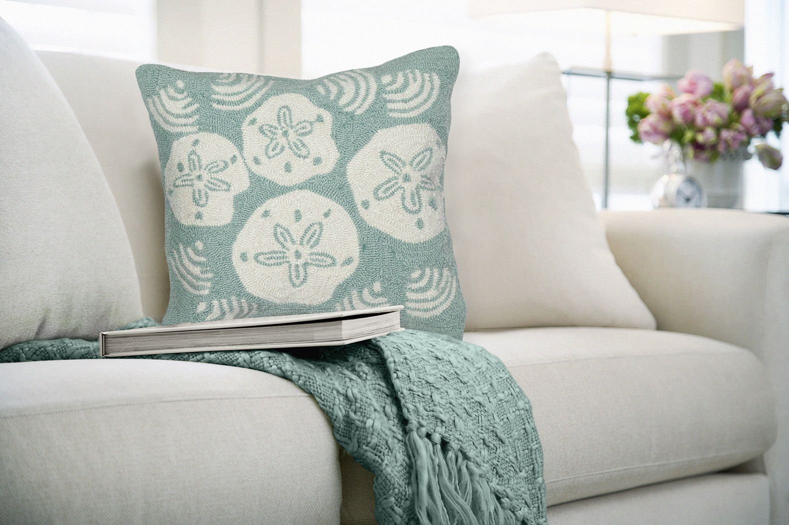 Pearlway Aqua Indoor/Outdoor Accent Pillow - Thumbnail - Image 2