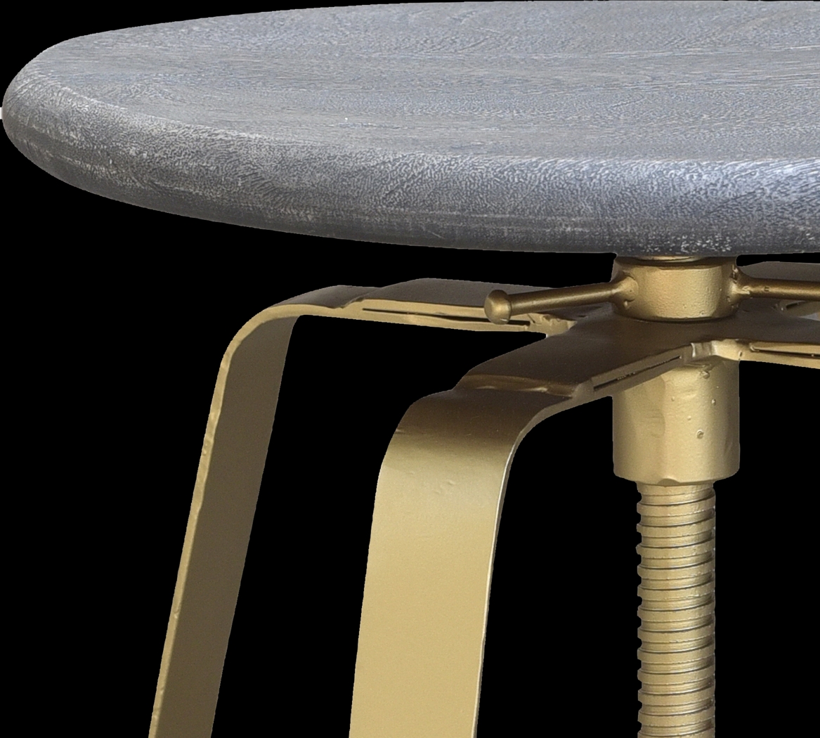 Pearman Gold Adjustable Swivel Barstool - Thumbnail - Image 5