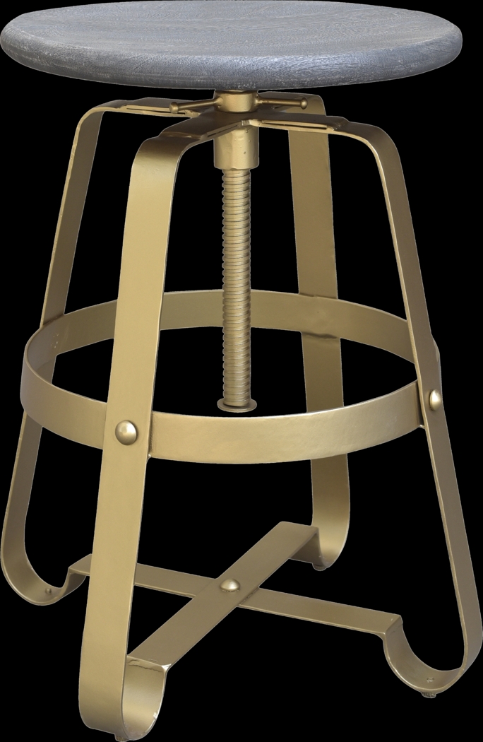 Pearman Gold Adjustable Swivel Barstool - Thumbnail - Image 1