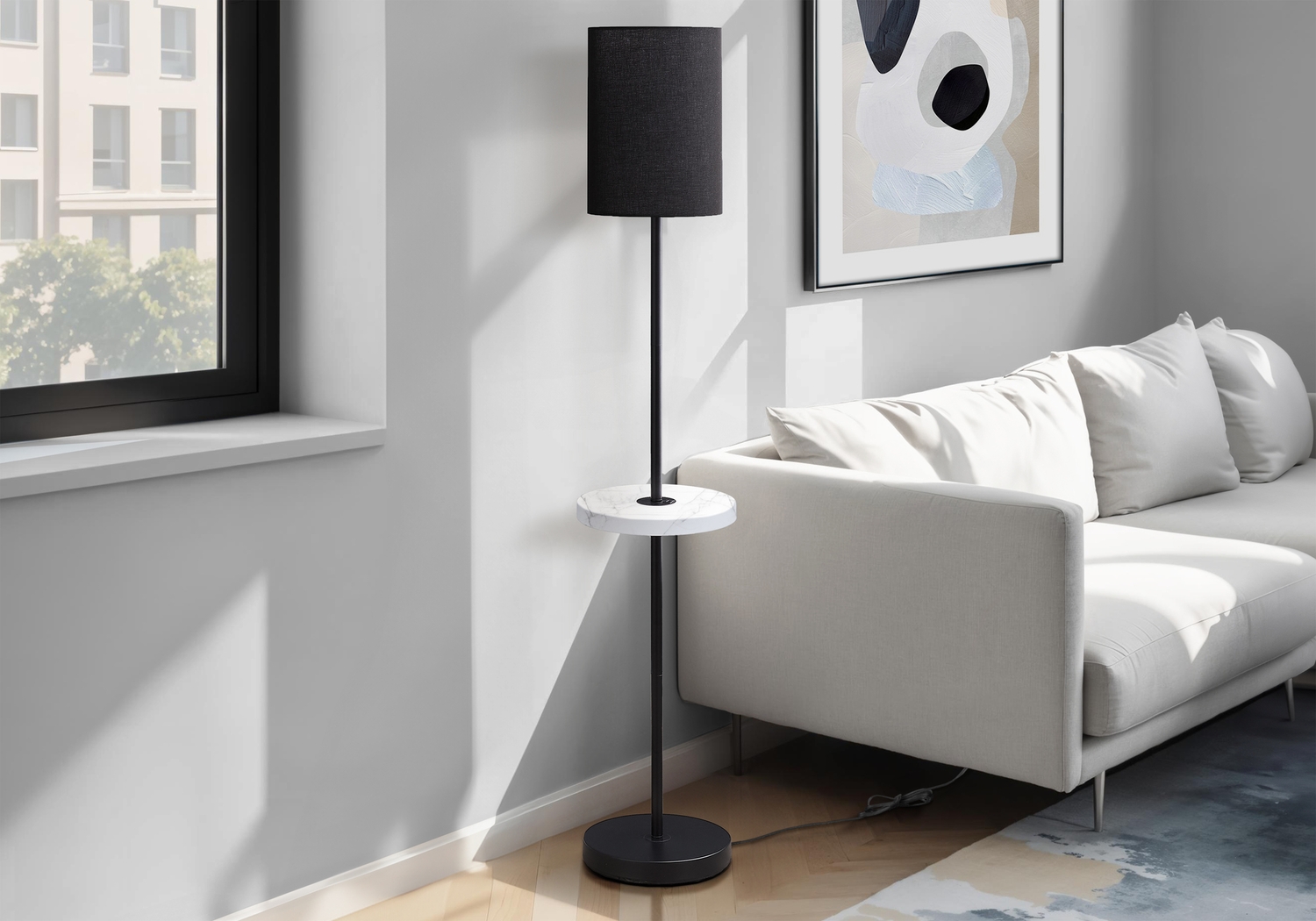 Pease Moor Black Floor Lamp - Thumbnail - Image 2