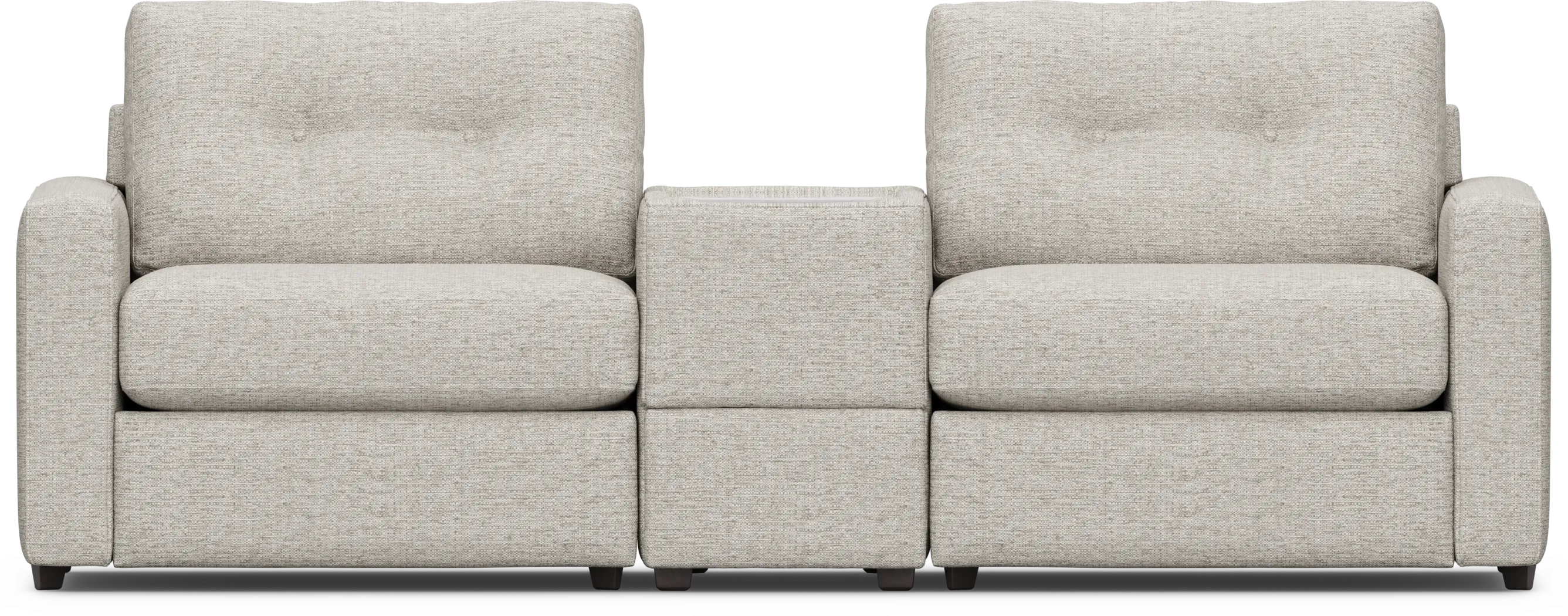 Pebble 3 Pc Power Reclining ModularOne with Media Console - Thumbnail - Image 3
