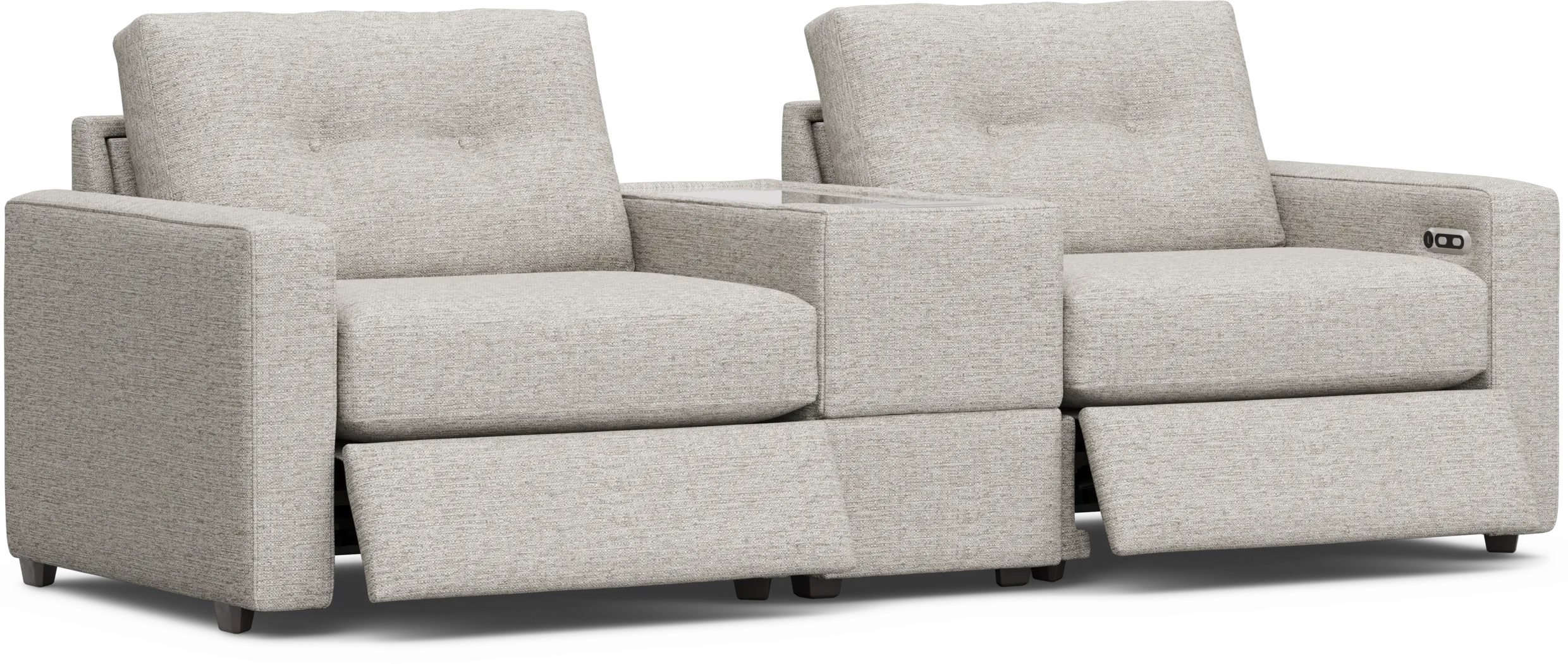 Pebble 3 Pc Power Reclining ModularOne with Media Console - Thumbnail - Image 1