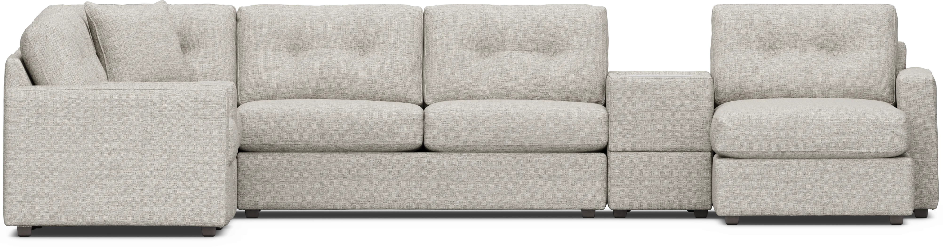 Pebble 7 Pc ModularOne Gel Foam Sleeper with Media Consoles - Thumbnail - Image 5
