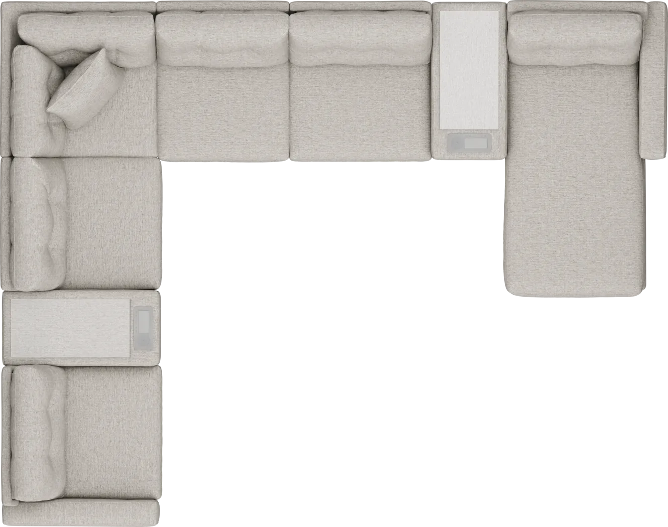 Pebble 8 Pc Power Reclining ModularOne with Media Consoles - Thumbnail - Image 5