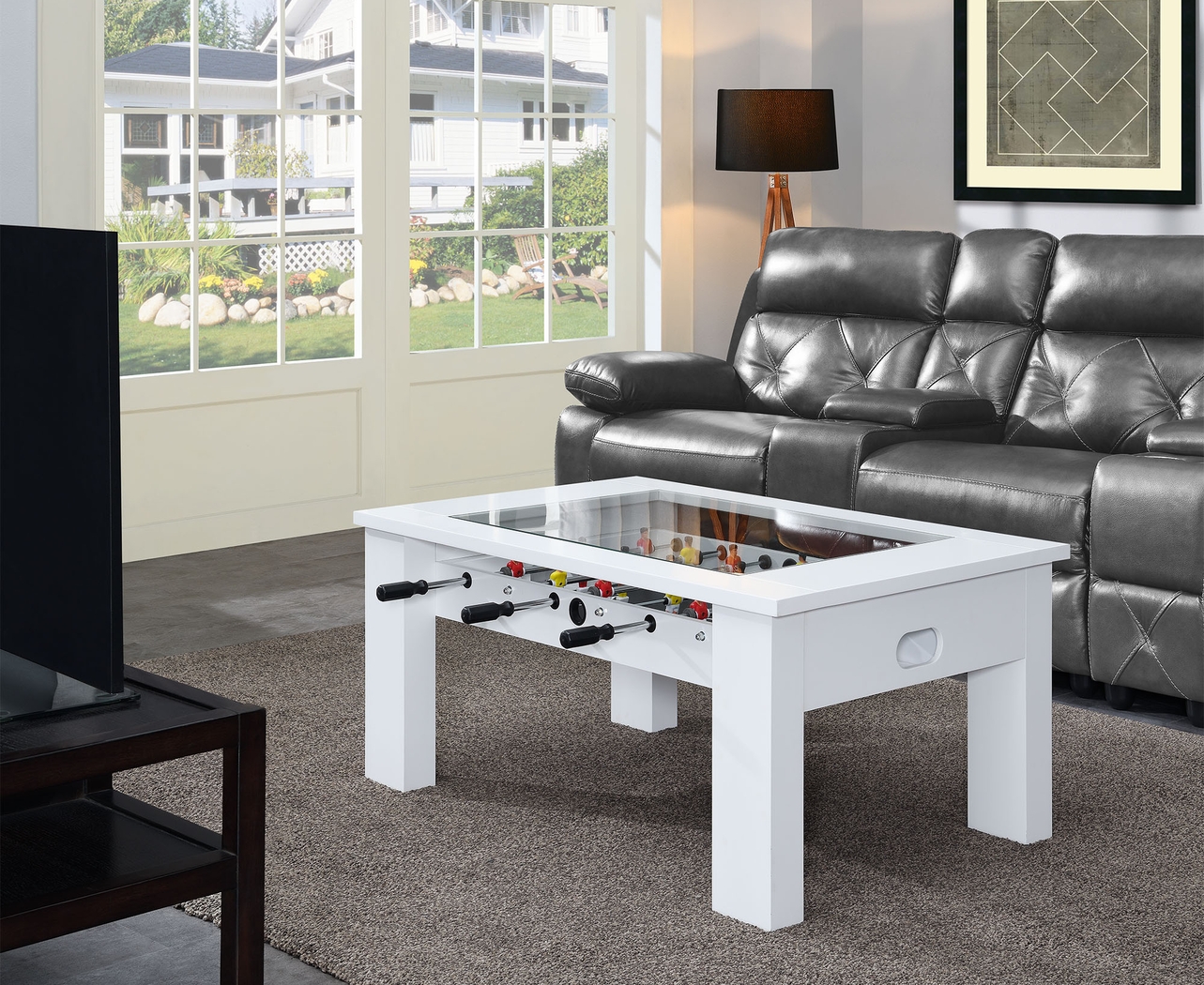 Peekskill White Foosball Gaming Table - Thumbnail - Image 2