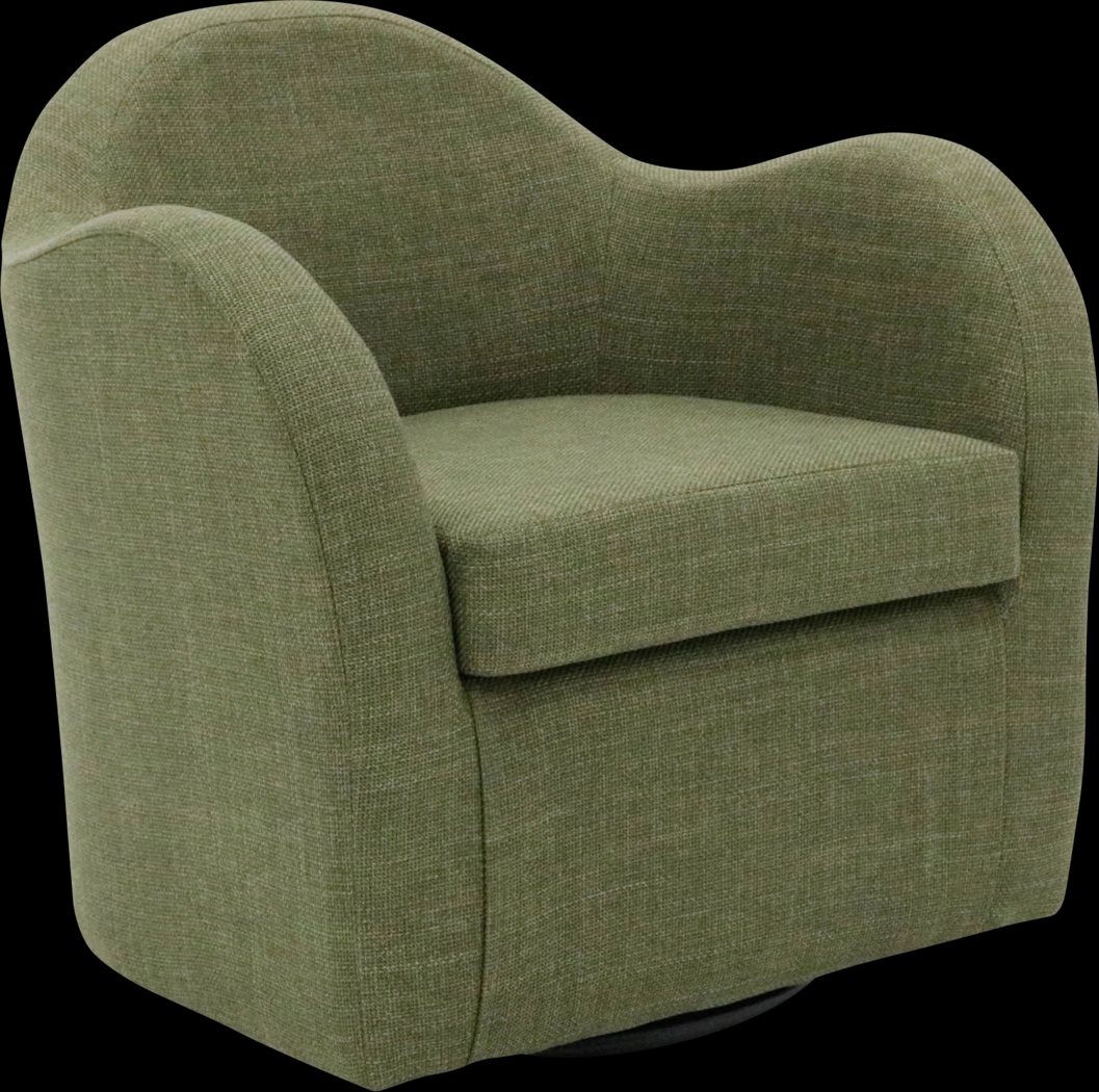 Peliel Green Swivel Accent Chair - Thumbnail - Image 2