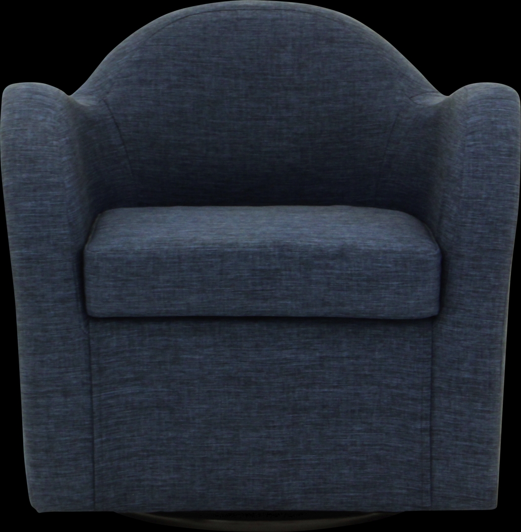 Peliel Navy Swivel Accent Chair - Thumbnail - Image 2