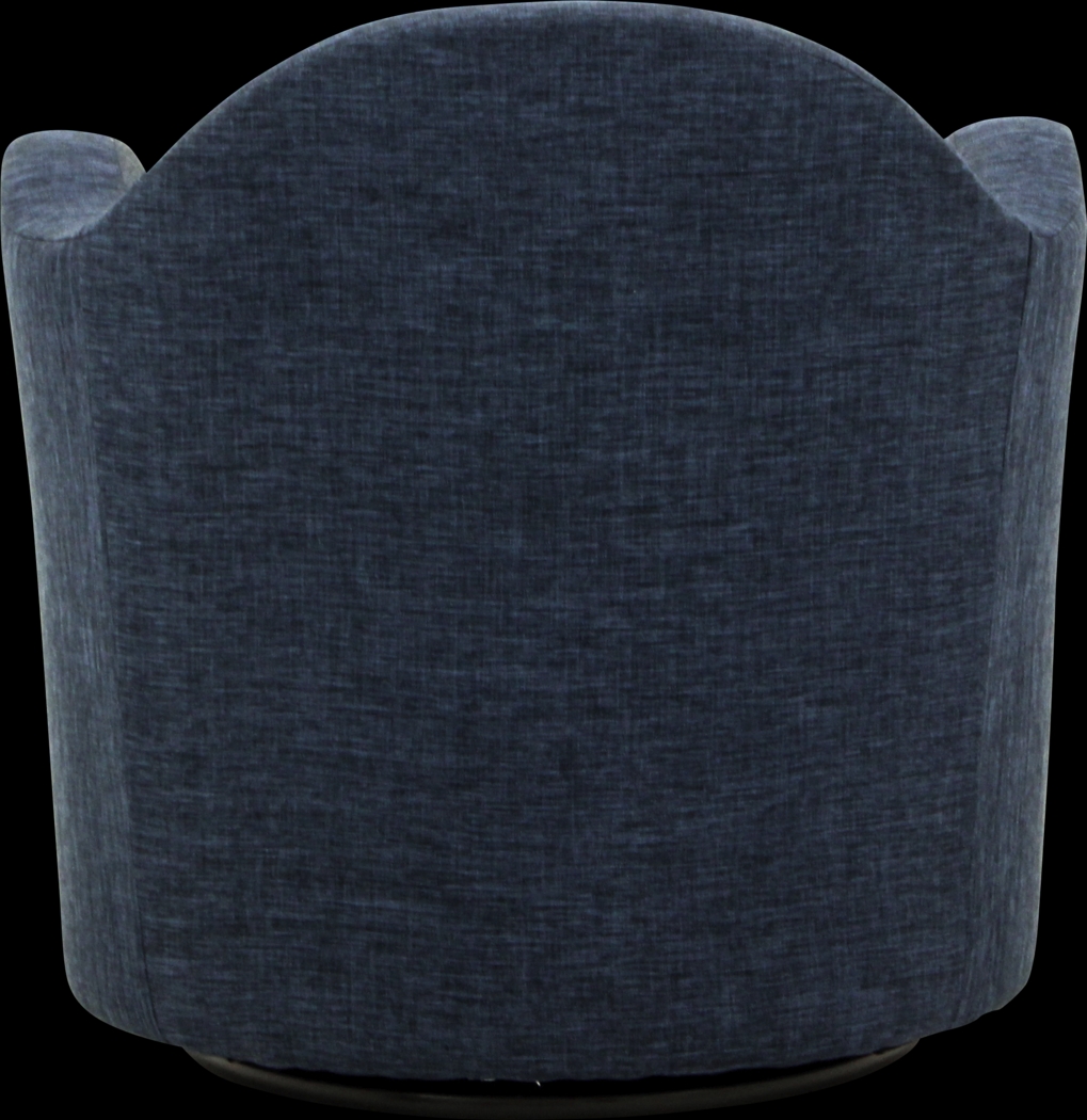 Peliel Navy Swivel Accent Chair - Thumbnail - Image 3