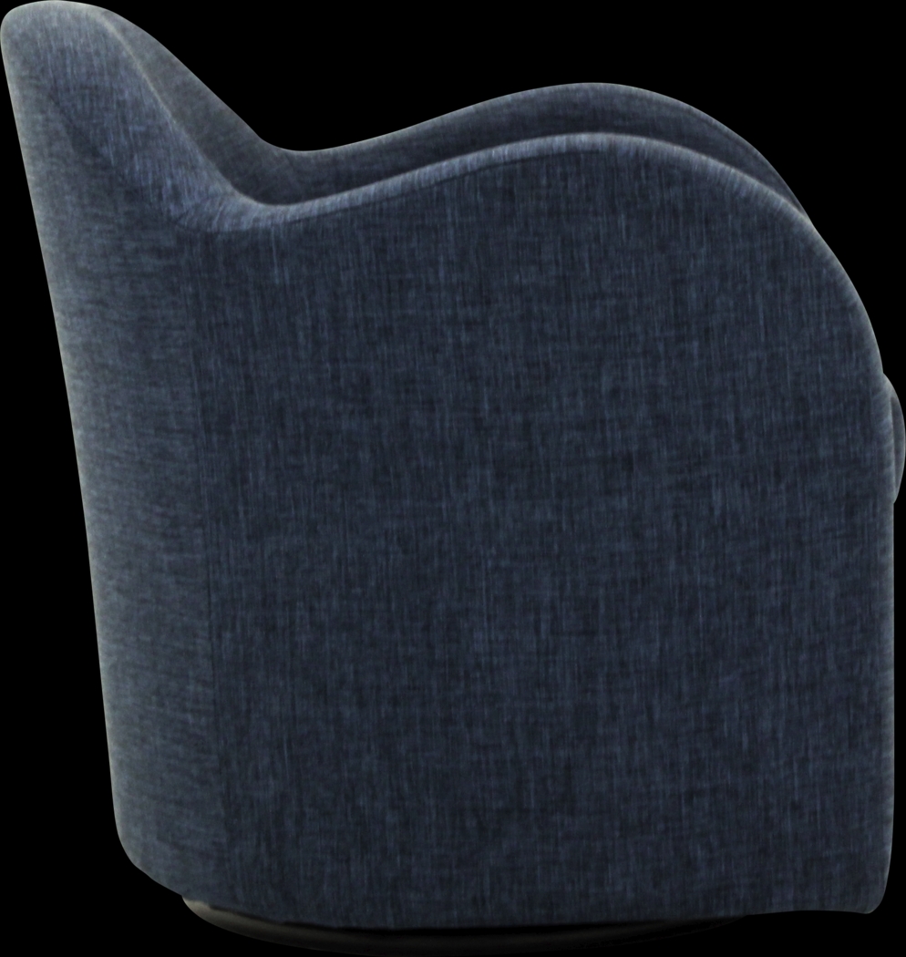 Peliel Navy Swivel Accent Chair - Thumbnail - Image 4