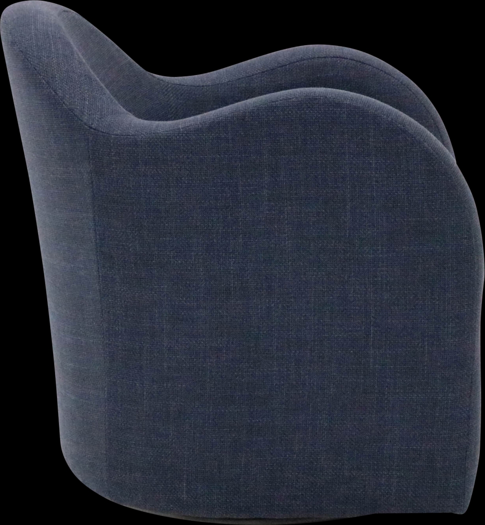 Peliel Navy Swivel Accent Chair - Thumbnail - Image 3