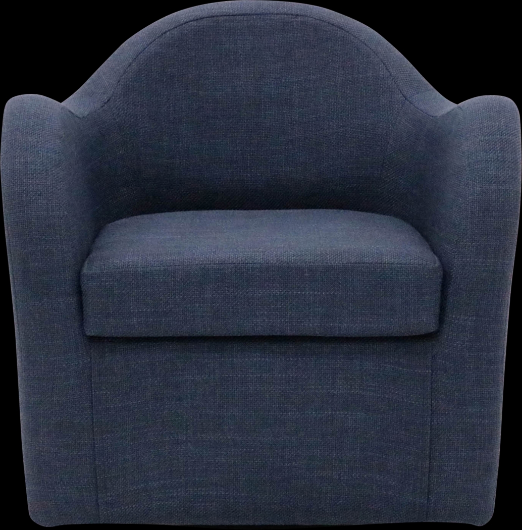 Peliel Navy Swivel Accent Chair - Thumbnail - Image 1