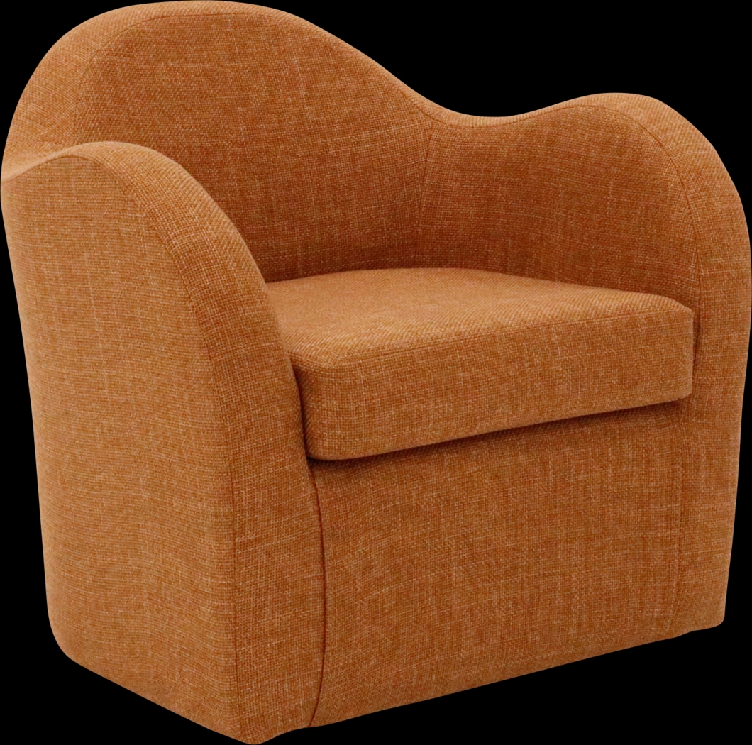 Peliel Orange Swivel Accent Chair - Thumbnail - Image 3