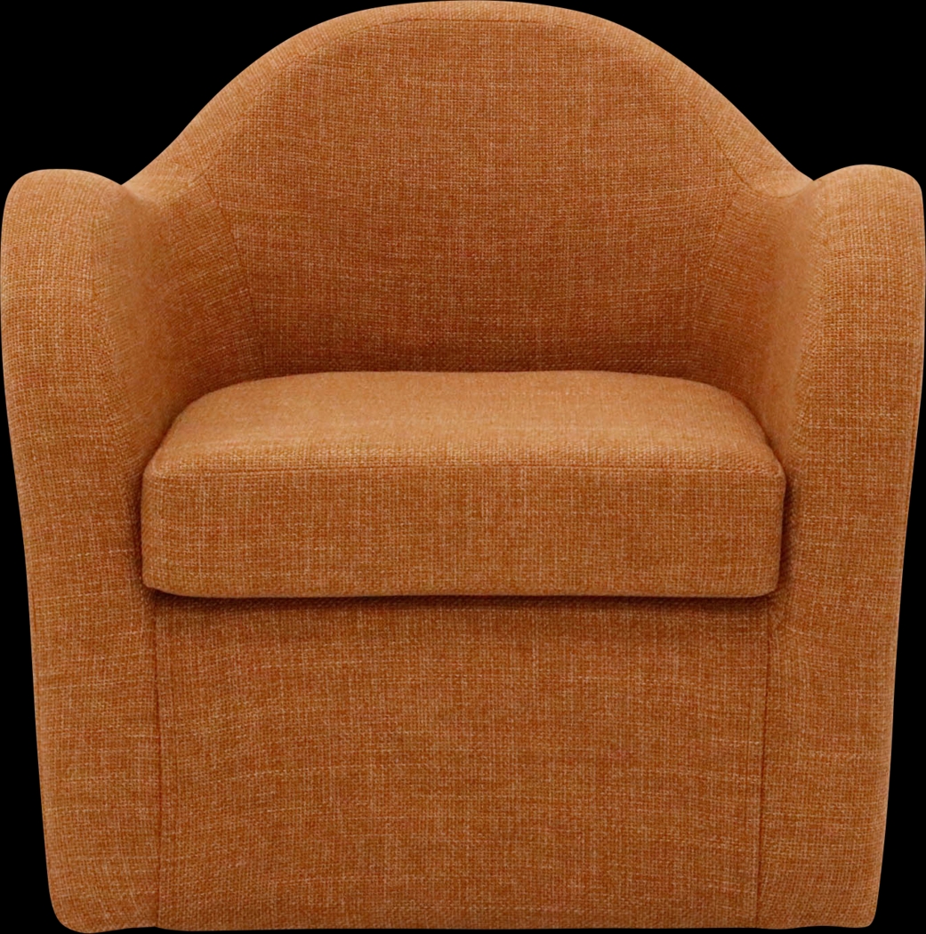 Peliel Orange Swivel Accent Chair - Thumbnail - Image 1