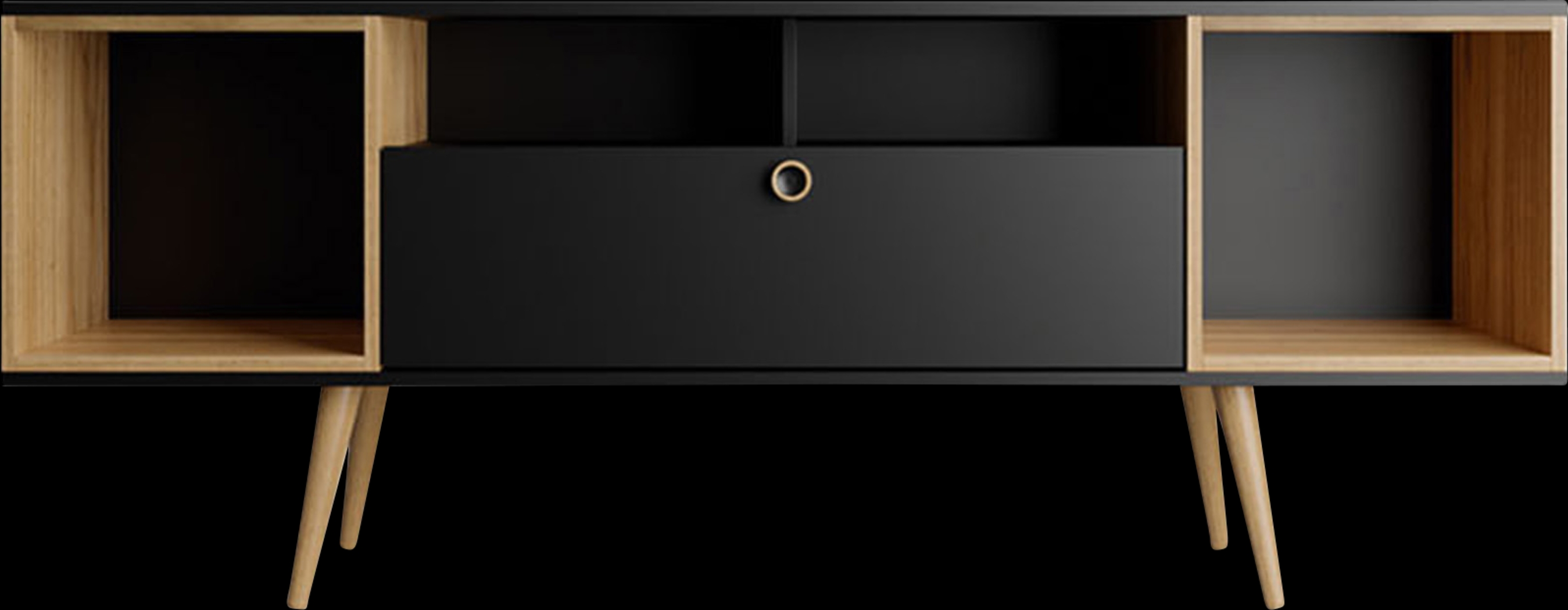 Pelto Black 63 in. Console - Thumbnail - Image 1