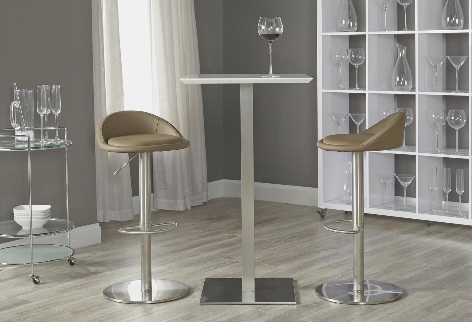 Pembina White Bar Table - Thumbnail - Image 2
