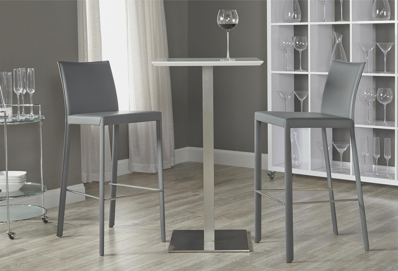 Pembina White Bar Table - Thumbnail - Image 3