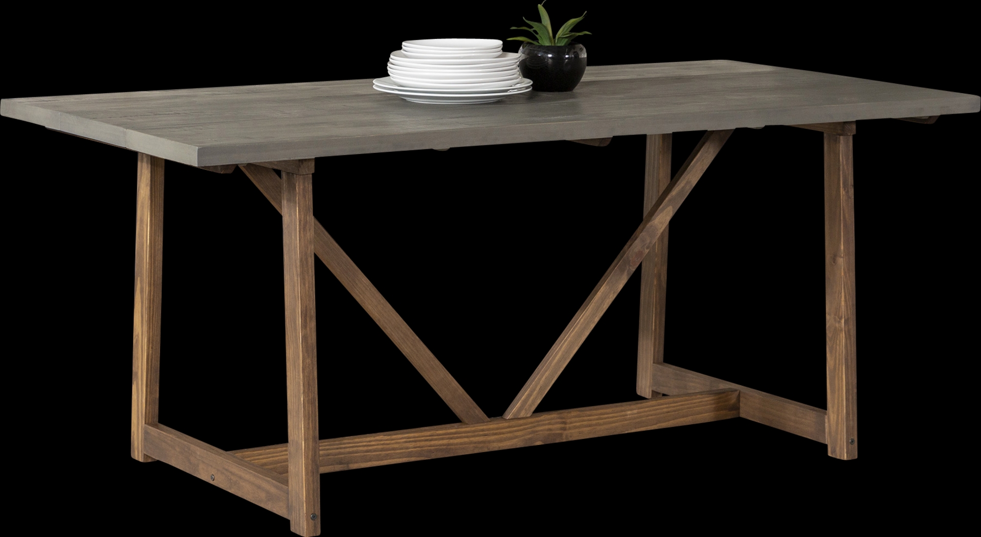Pembrooke Gray Dining Table - Thumbnail - Image 7