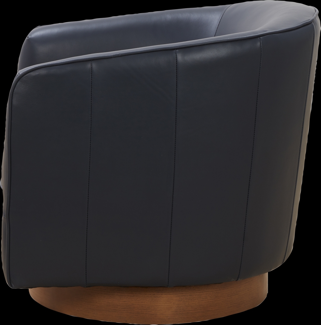 Penasco Dark Blue Swivel Accent Chair - Thumbnail - Image 11