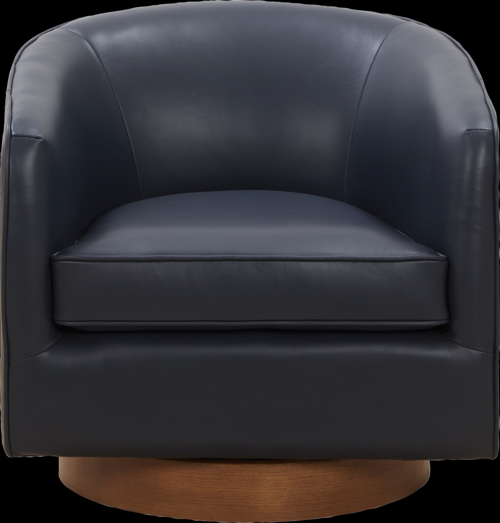 Penasco Dark Blue Swivel Accent Chair - Thumbnail - Image 15