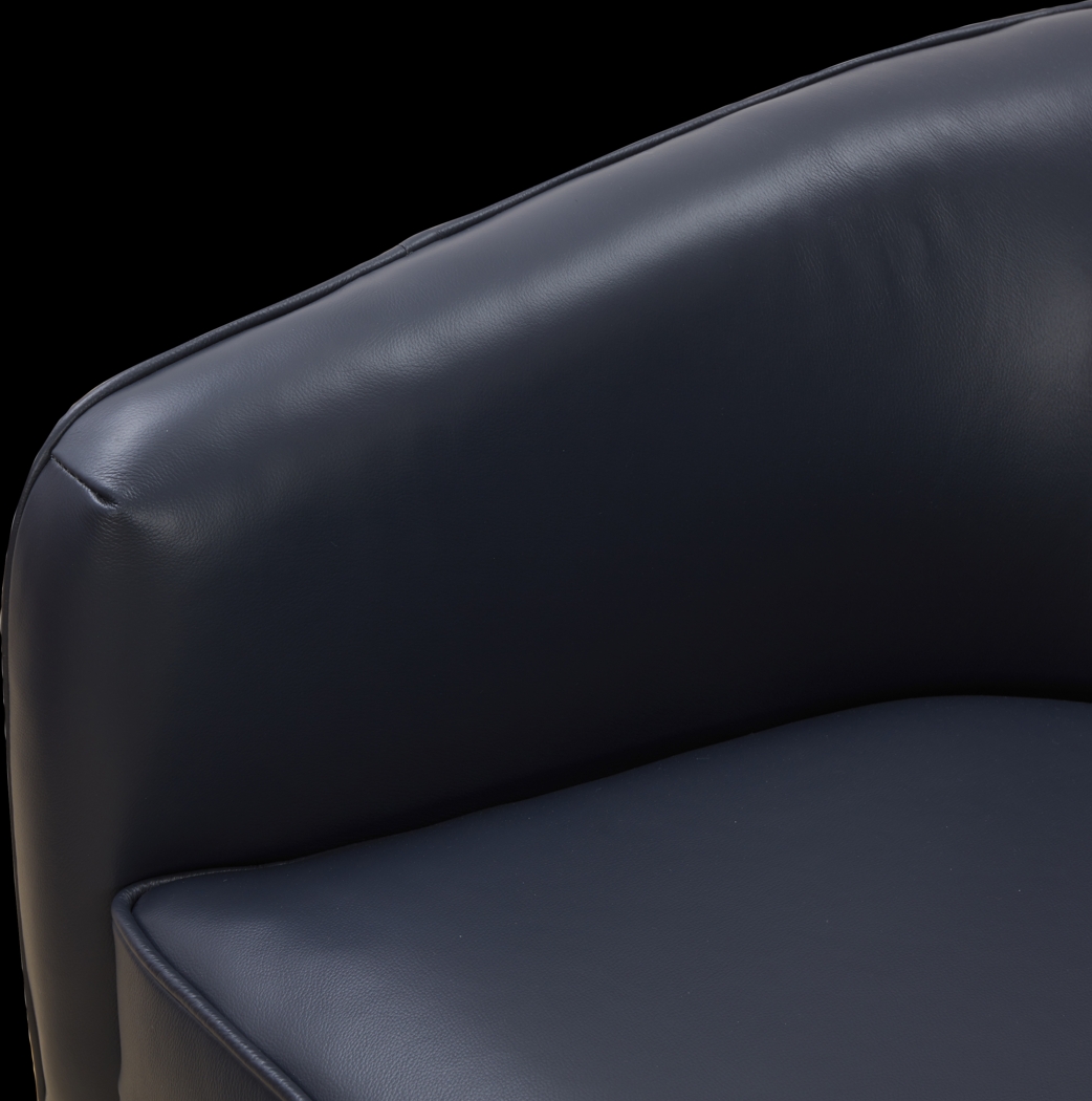 Penasco Dark Blue Swivel Accent Chair - Thumbnail - Image 7