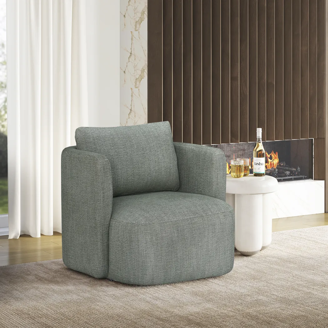Penelope Green Swivel Chair - Thumbnail - Image 3