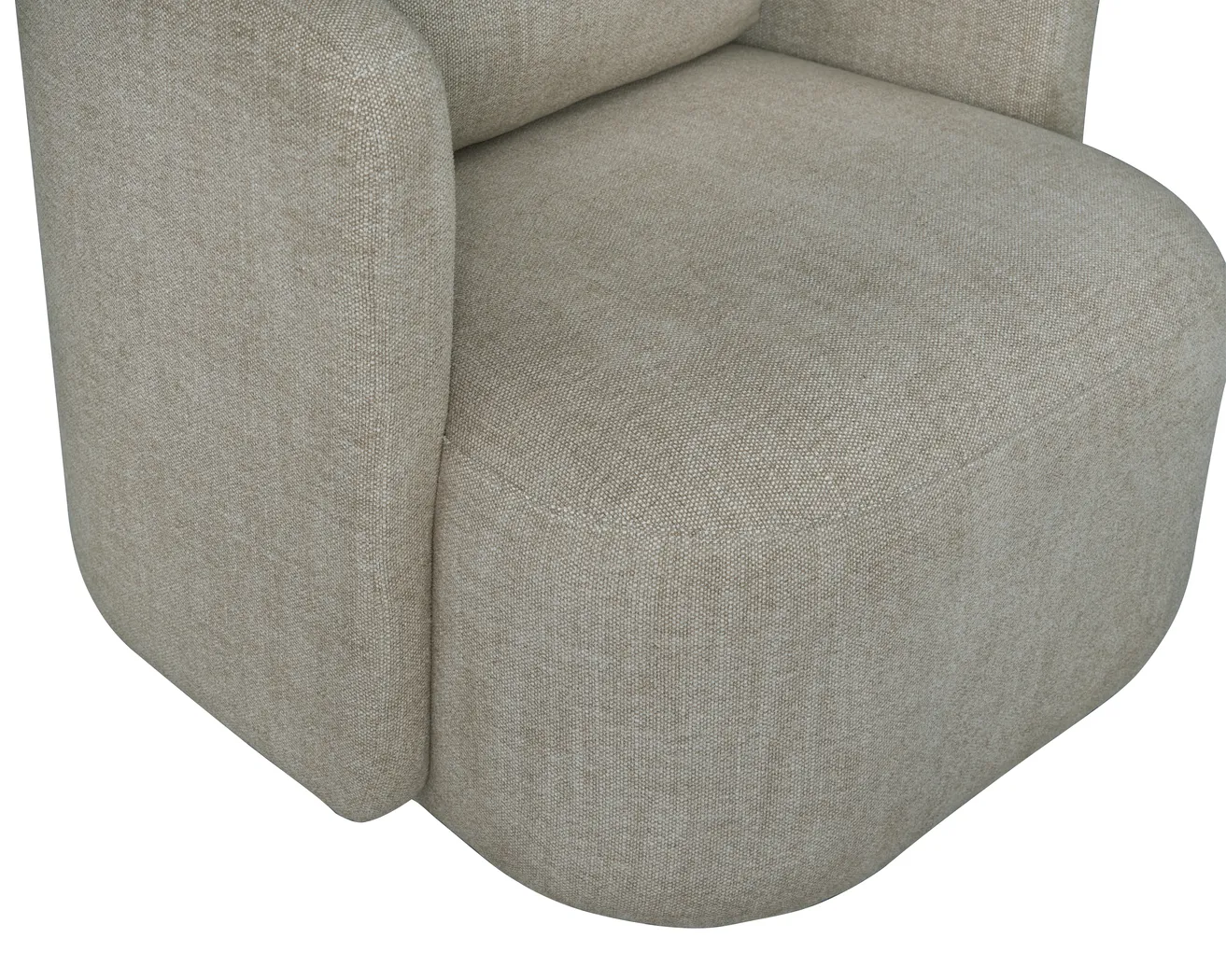 Penelope Ivory Swivel Chair - Thumbnail - Image 4