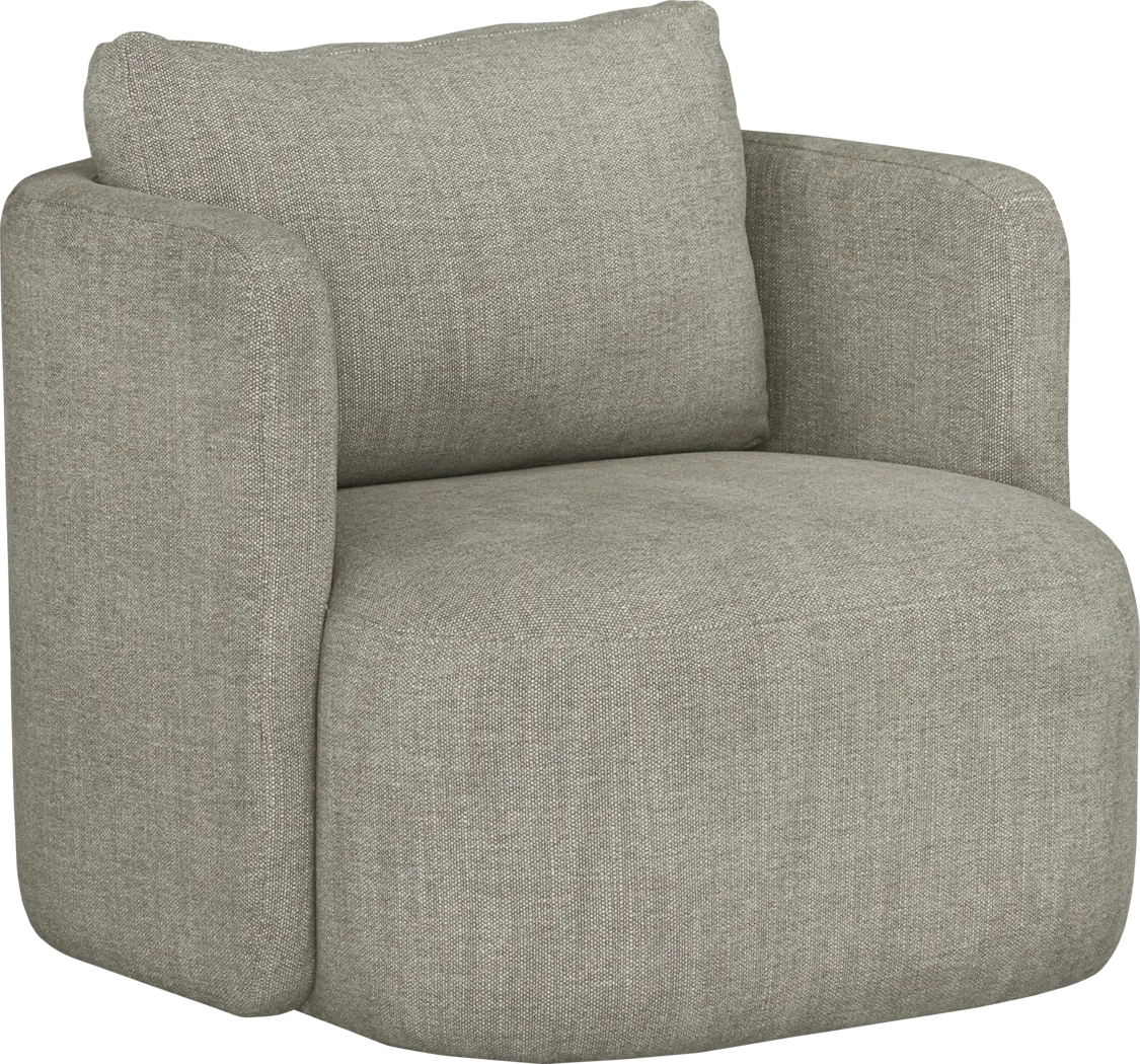 Penelope Ivory Swivel Chair - Thumbnail - Image 1