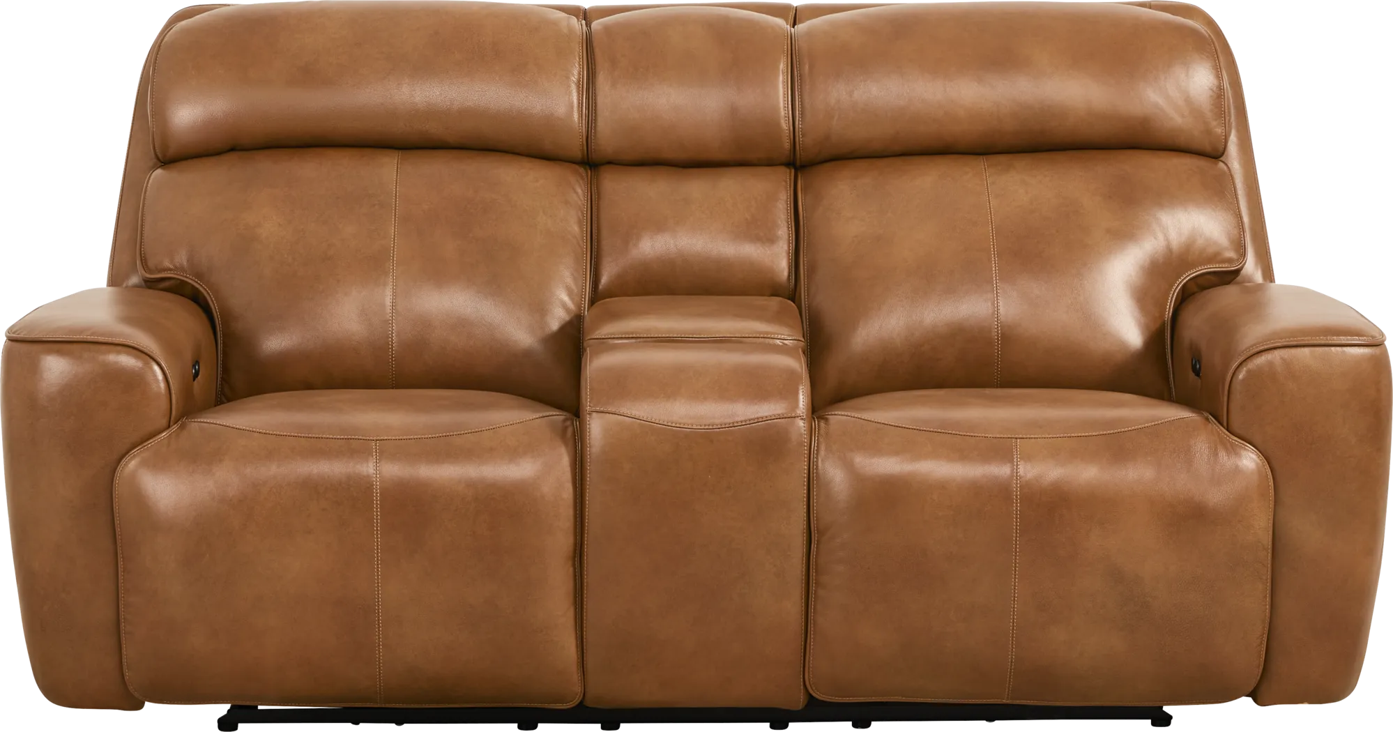 Peninsula Brown Leather 7 Pc Dual Power Reclining Living Room - Image 11