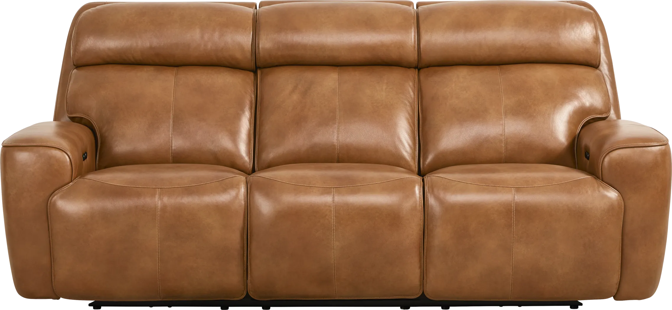 Peninsula Brown Leather 7 Pc Dual Power Reclining Living Room - Image 5