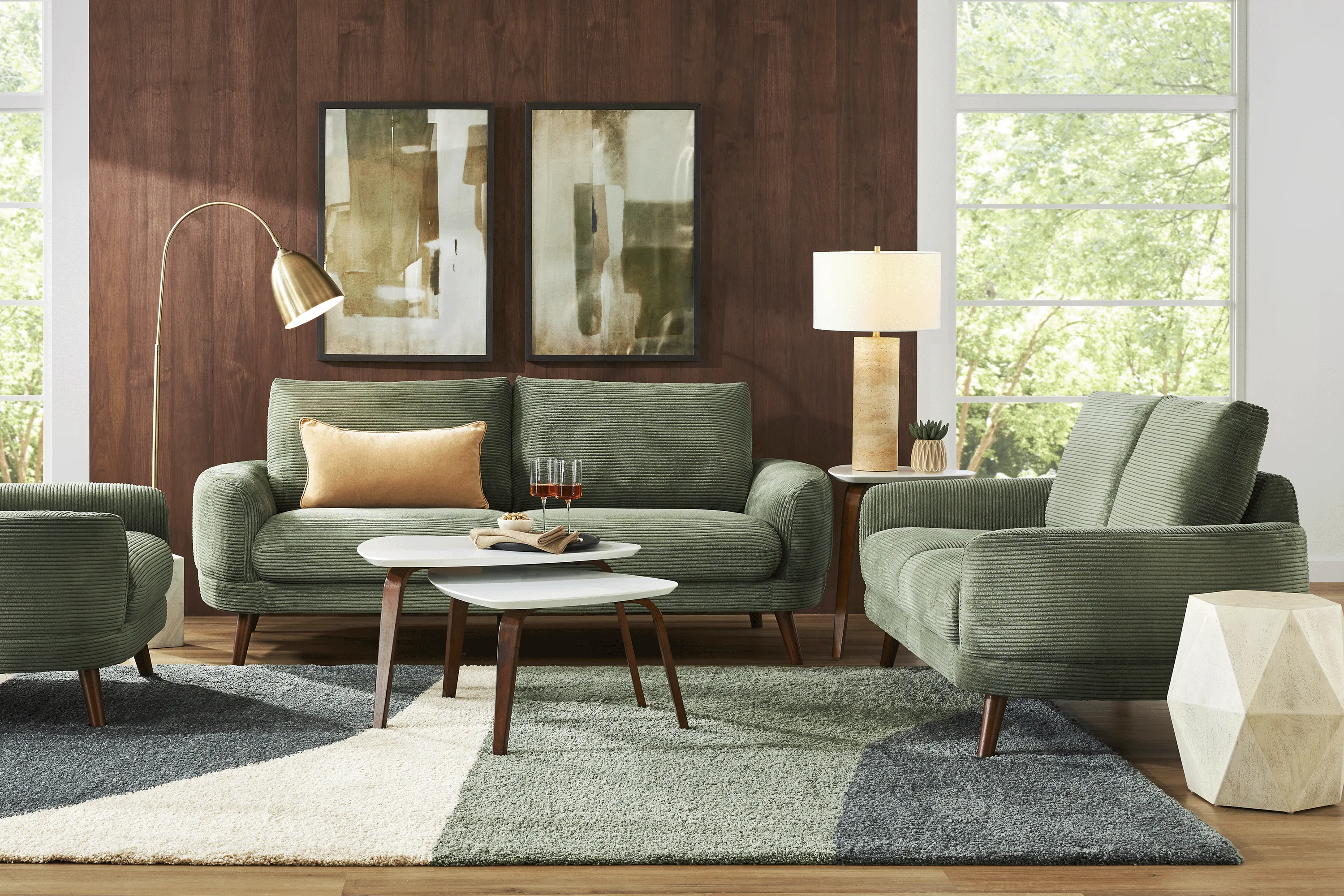 Penn Station Green 3 Pc Living Room - Thumbnail - Image 1
