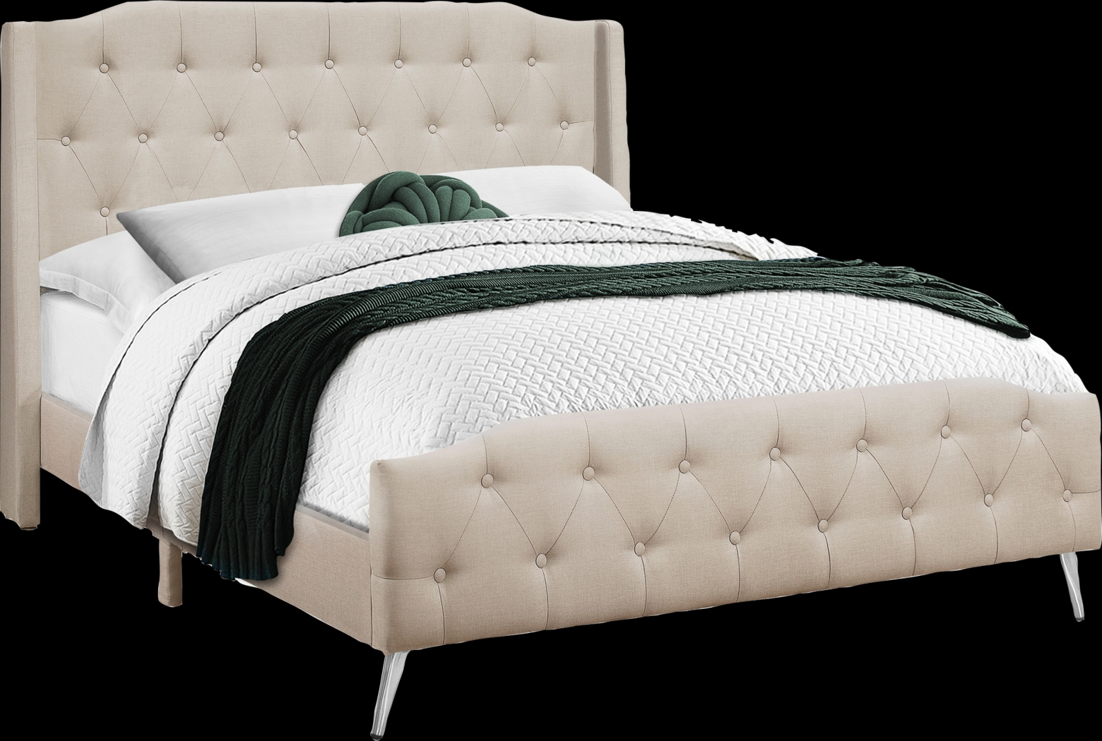 Pennefeather Beige Queen Bed - Thumbnail - Image 1