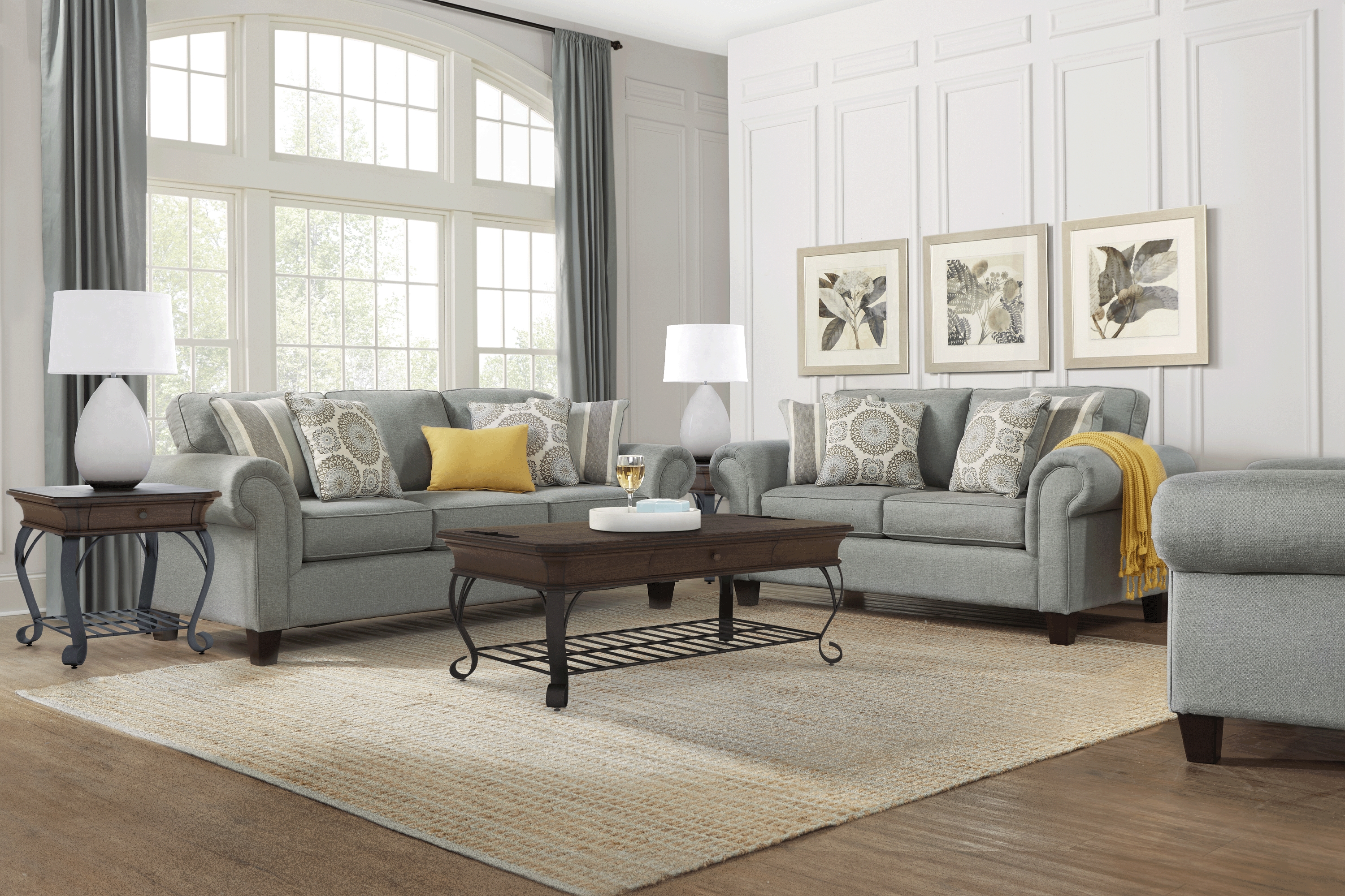 Pennington Blue 2 Pc Living Room - Thumbnail - Image 1