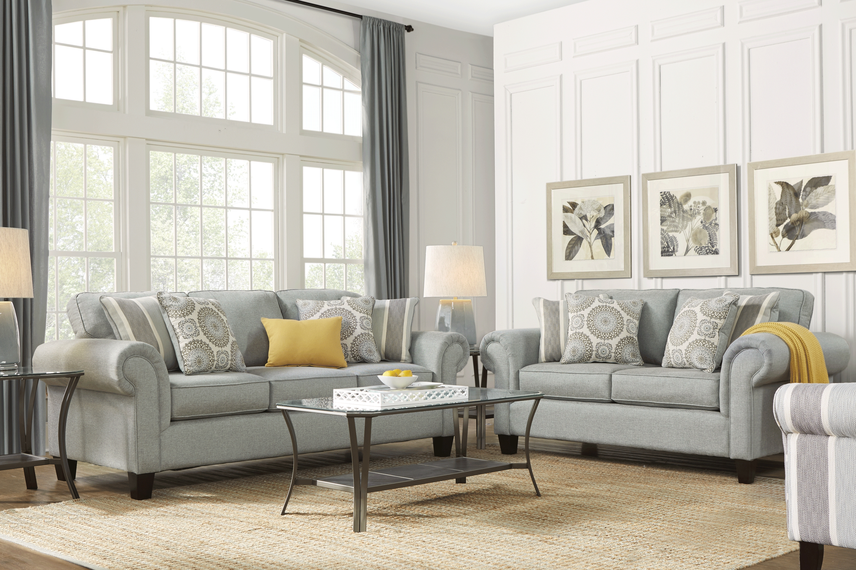 Pennington Blue 8 Pc Living Room - Thumbnail - Image 1