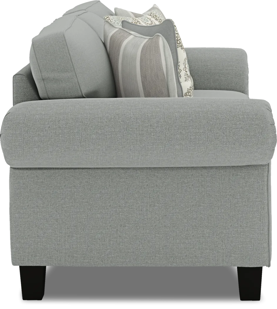 Pennington Blue 7 Pc Living Room with Gel Foam Sleeper Sofa - Thumbnail - Image 6